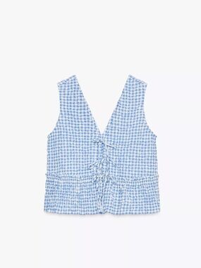 ZARA Gingham Top